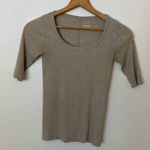 Everlane Luxe Rib Scoop Neck Tee S